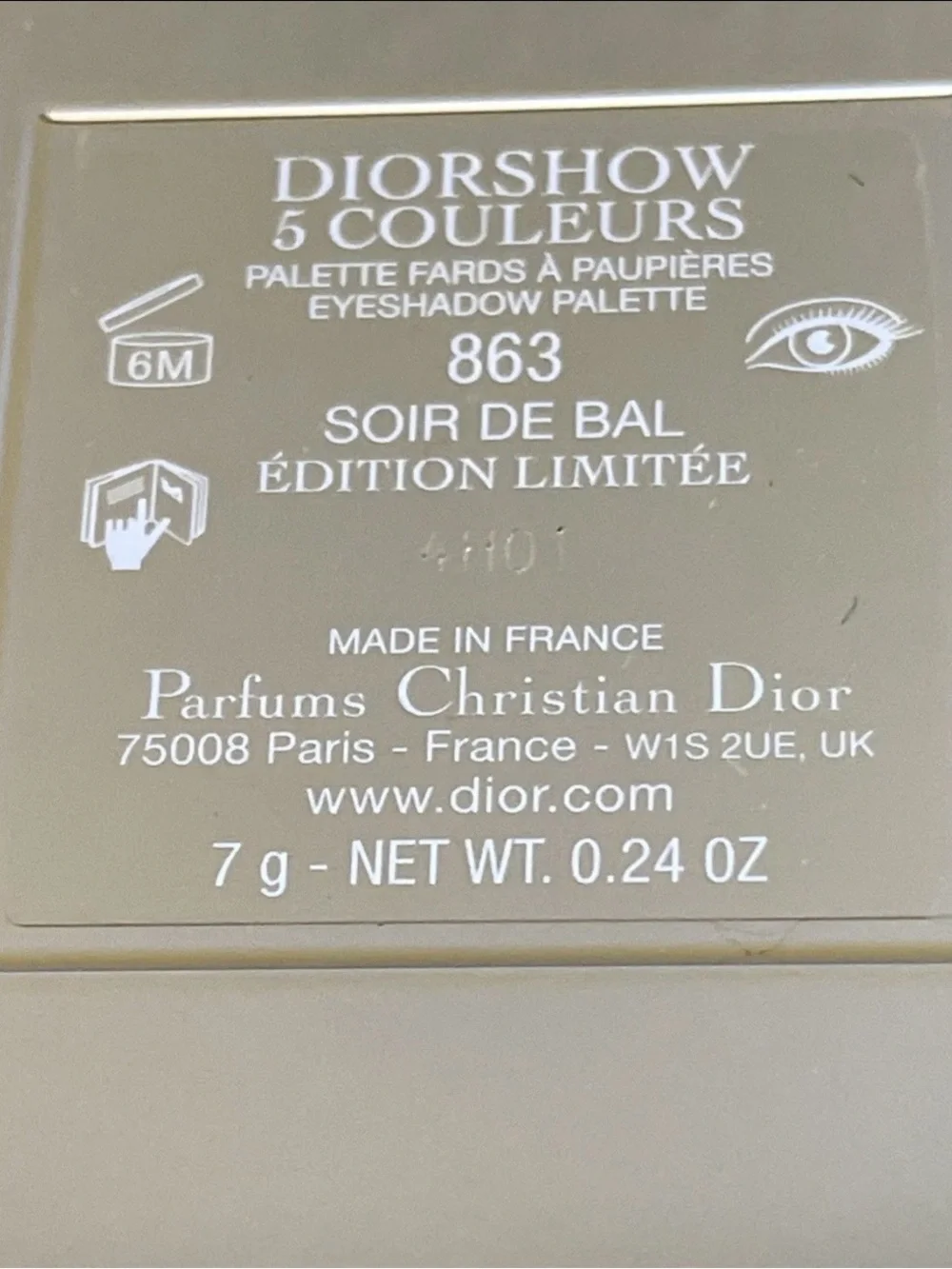 Dior 2024 LMT EDITION Eyeshadow Palette 863 Soir De bal new no box!